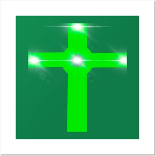 Green Crucifix Posters and Art
